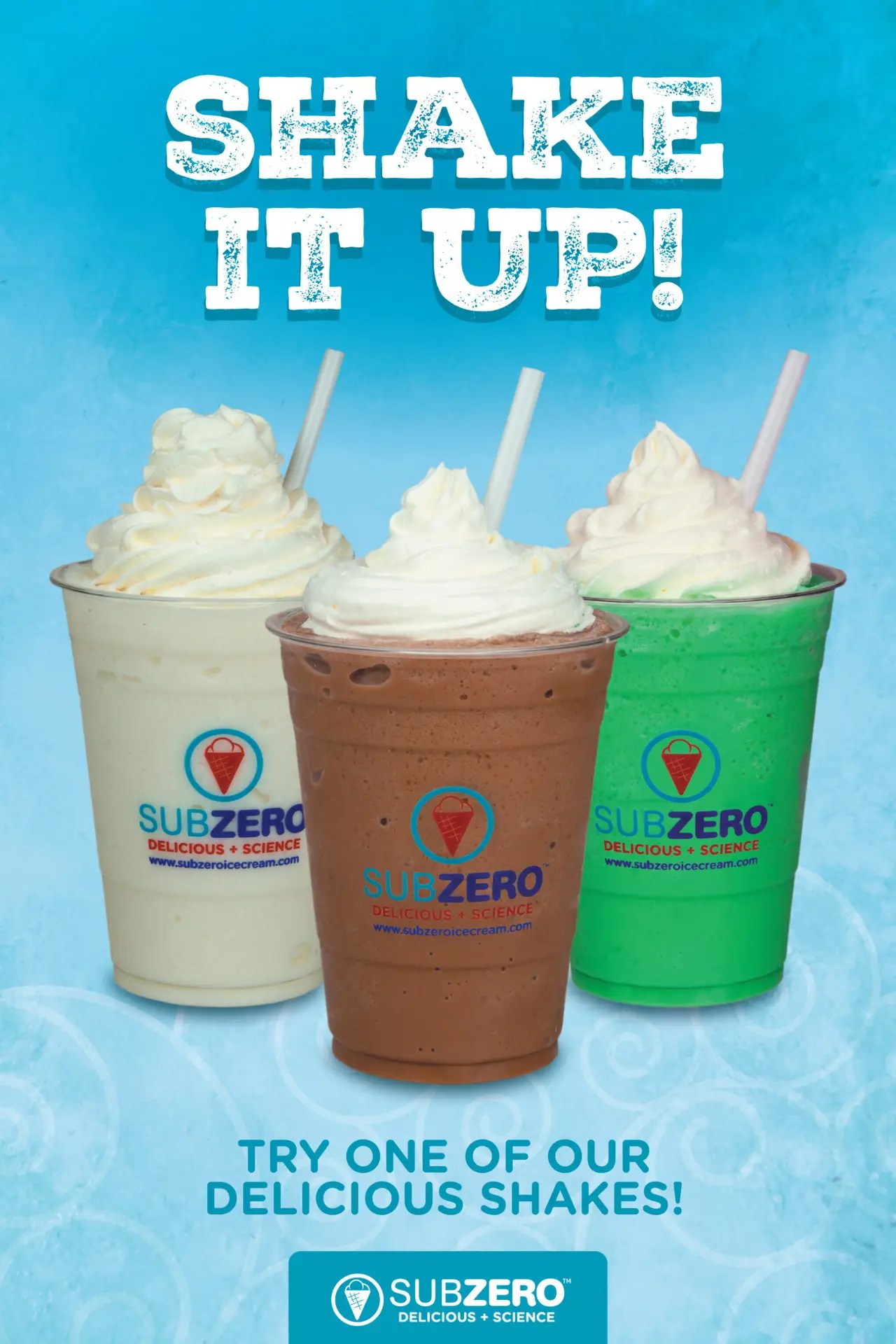 Shakes and Smoothies menu poster