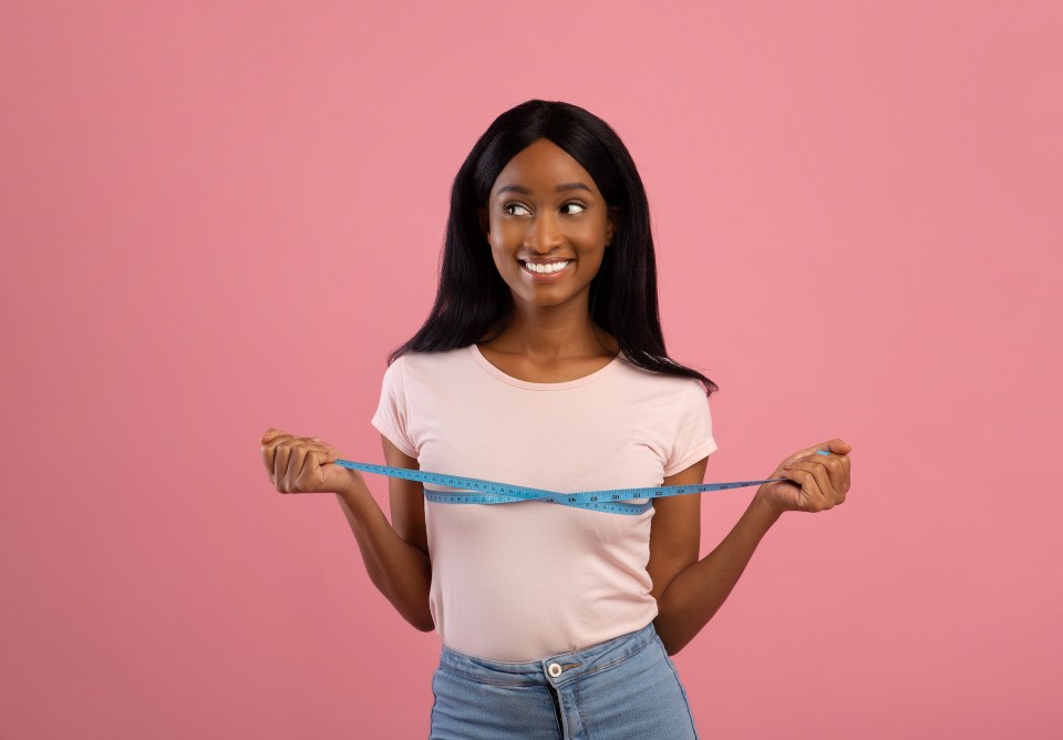 An african american woman measuring her breast for a breast pump for an article on how to measure for the right breast pump flange size?