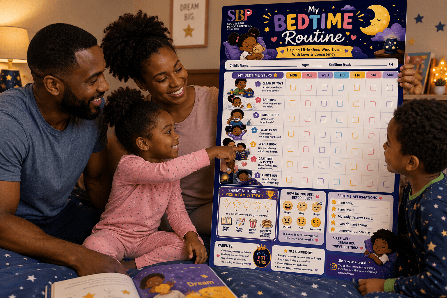 Why Bedtime Routine Charts Work for Kids and Parents