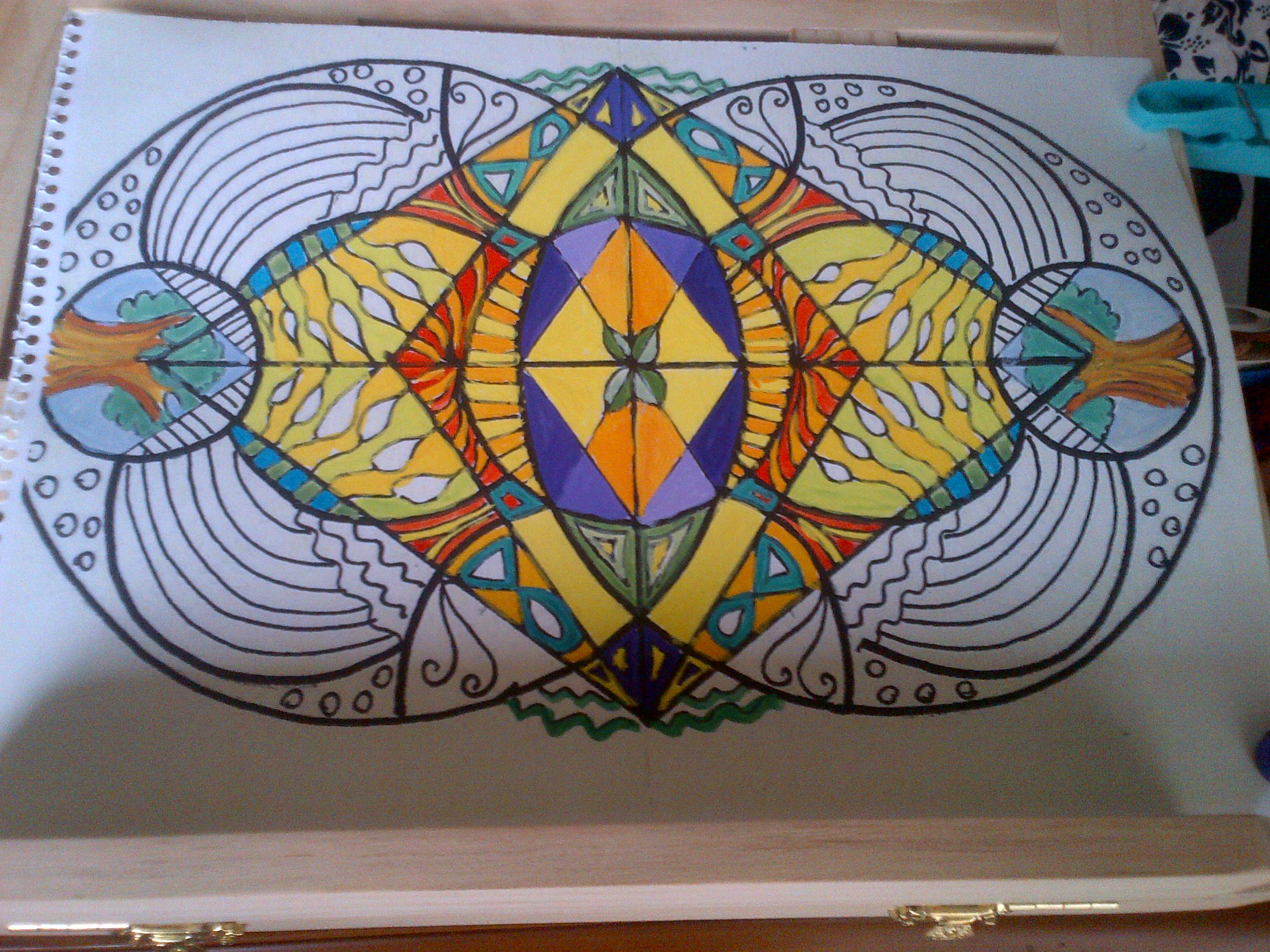 Mandala half completed. Click to find out more