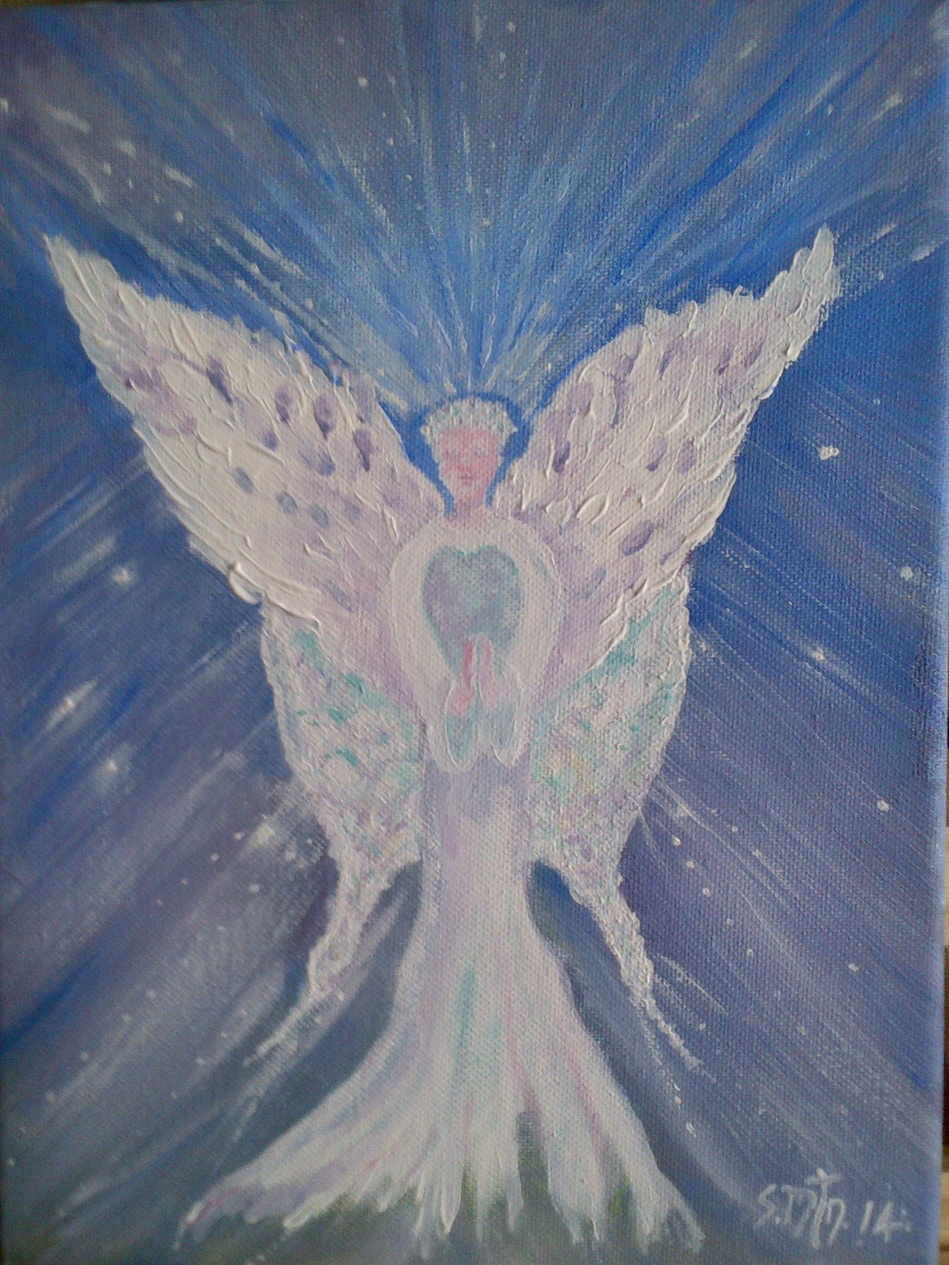 A Natures Angel, I painted this for my Granddaughters room..