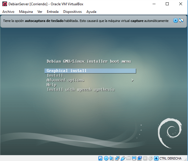 Servidor web virtual Linux con VirtualBox en Windows 10