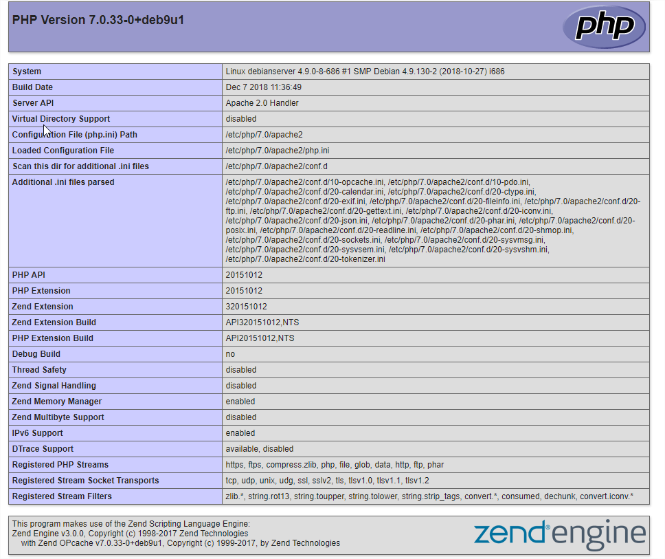 Instalar servidor web Apache, MySQL y PHP enVirtualBox