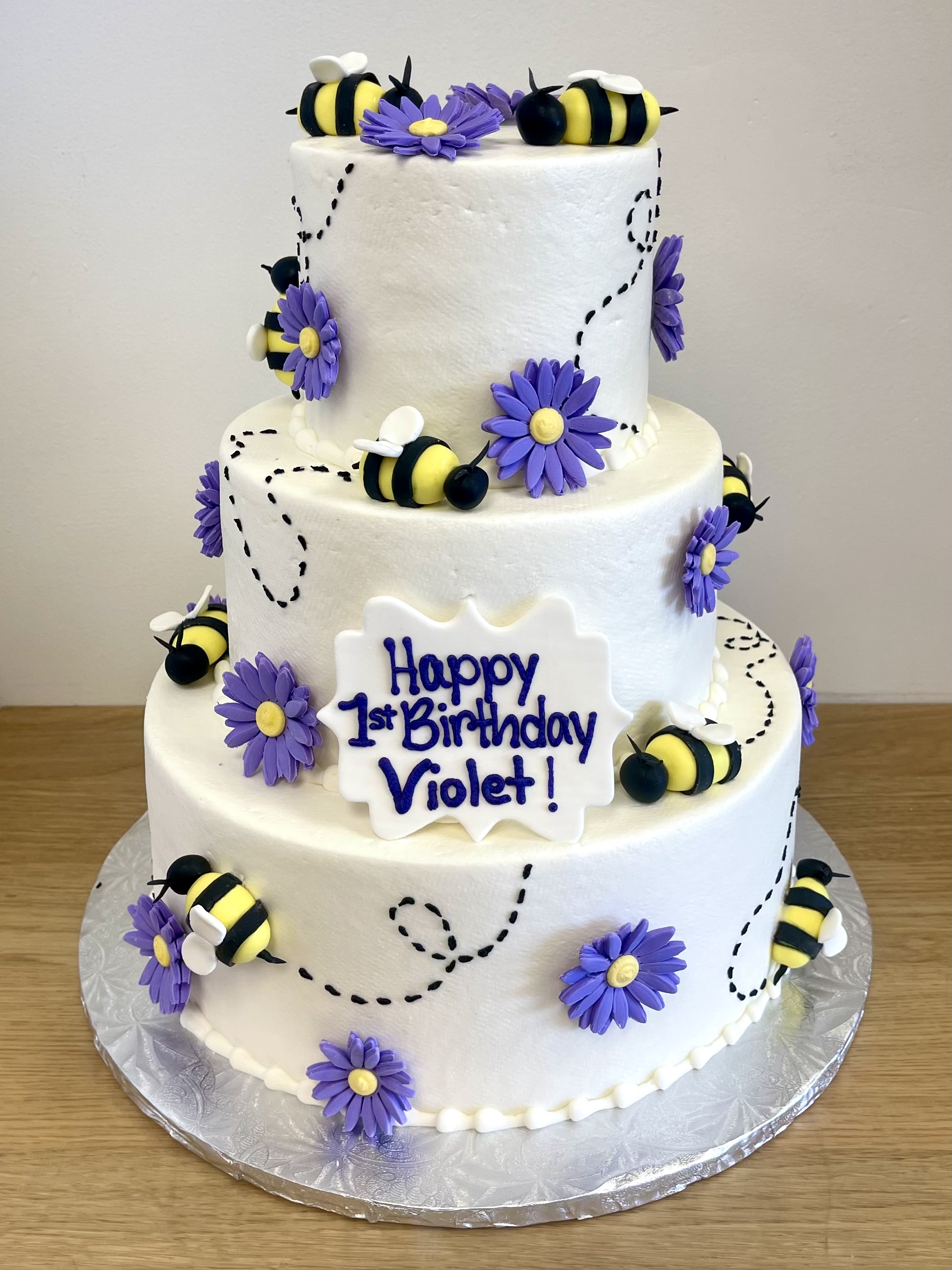 Bees and Purple Daisy's