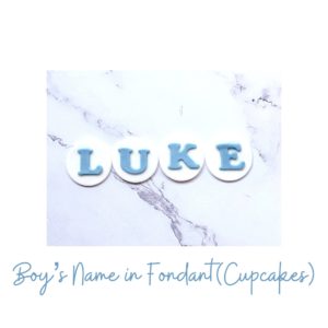 Sugared Fondant Name <br> (Blue)