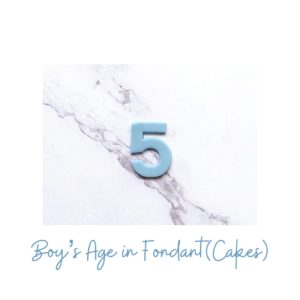 Sugared Fondant Number <br> (Blue)