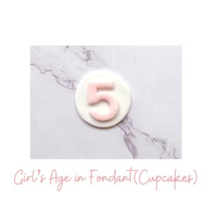 Sugared Fondant Number <br> (Pink)