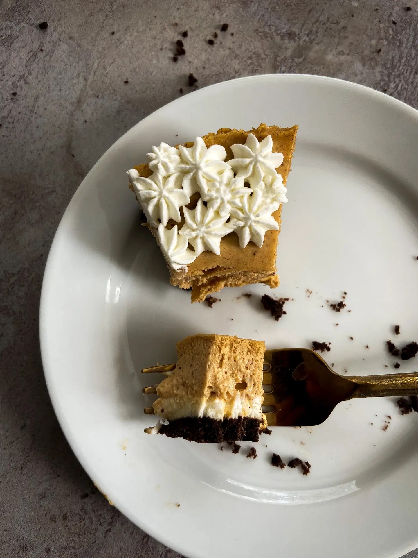 Creamy cheesecake texture close-up