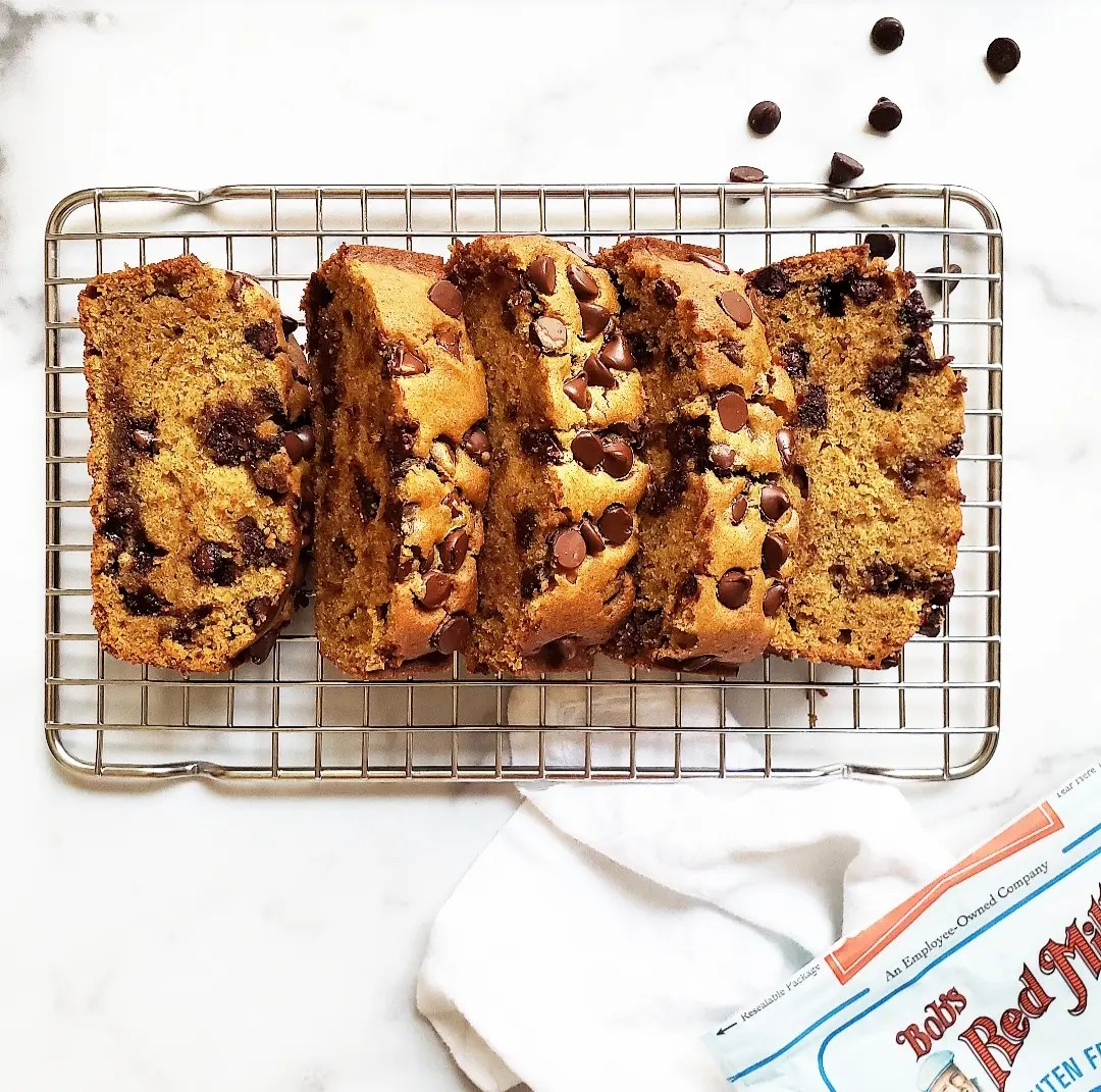 Spiced pumpkin bread loaf sliced — Sugar Face Bakes