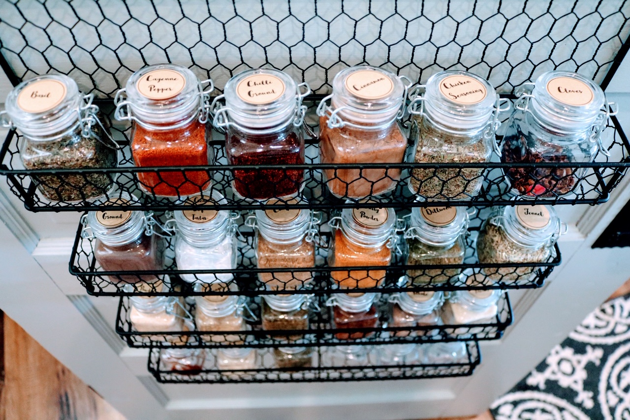 Chicken Wire Spice Rack