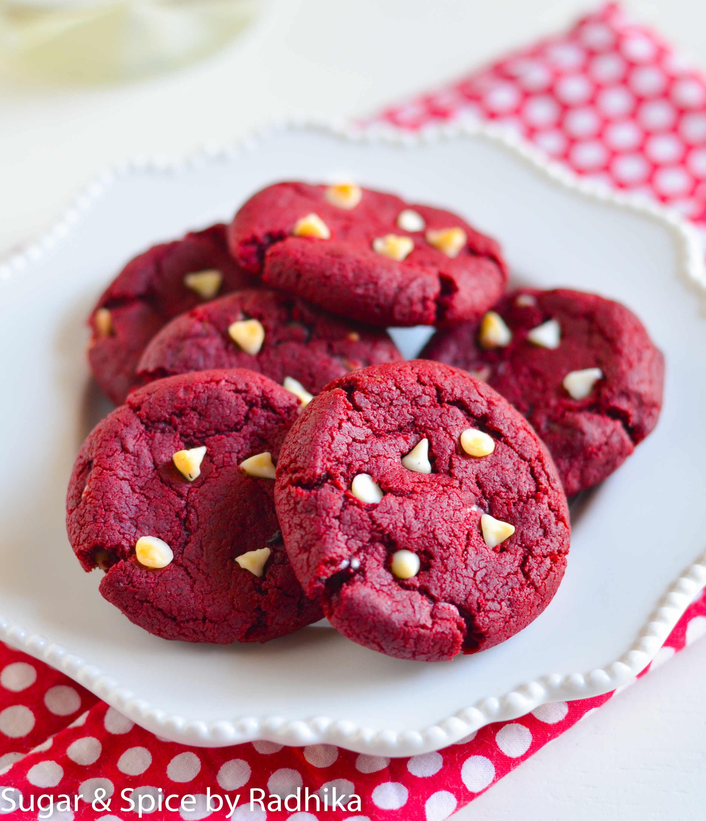 Red Velvet Chocolate Chip Cookies