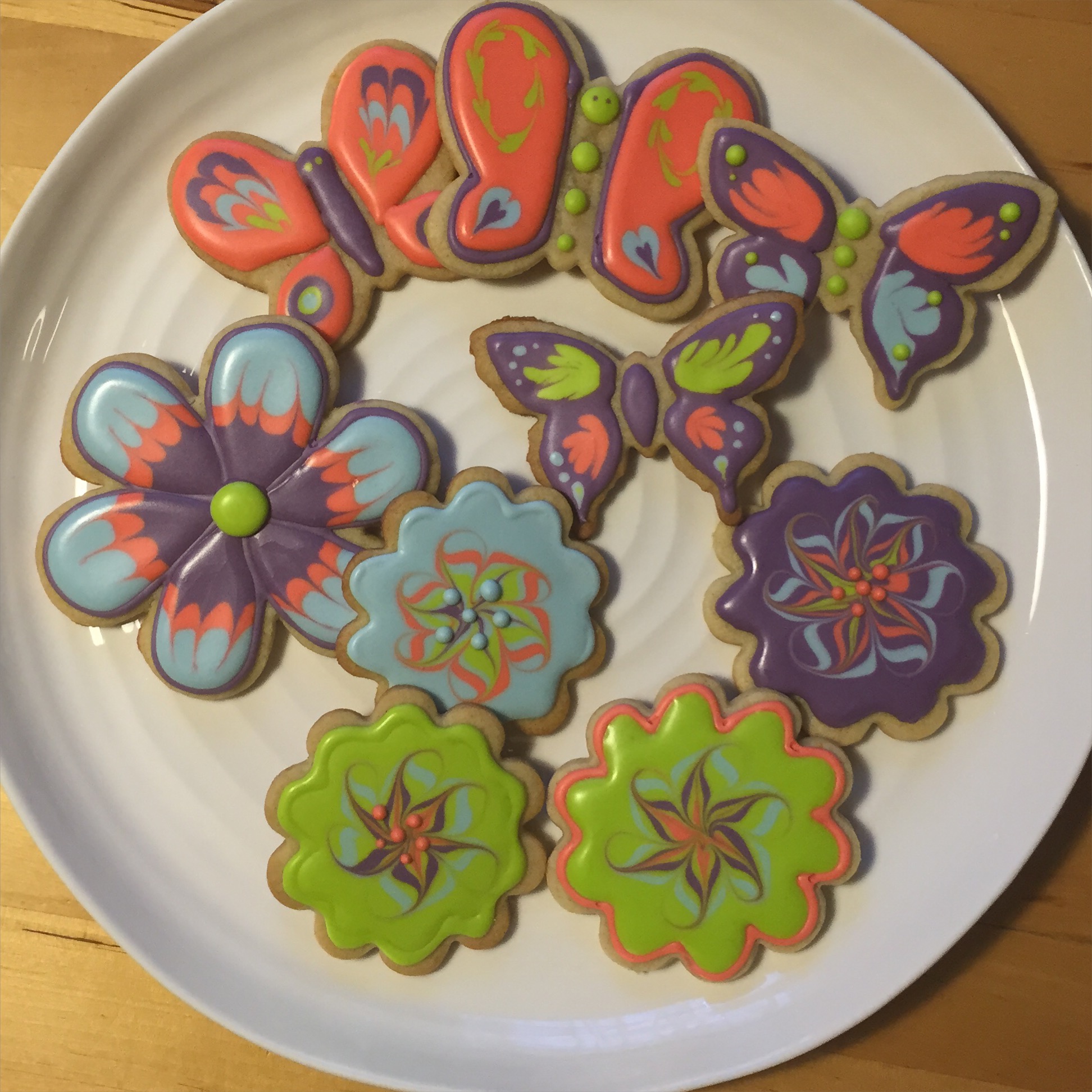 Butterflies and flowers
