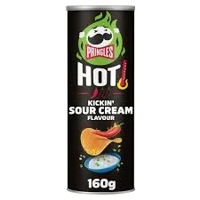 Pringles Hot Kickin Sour Cream Flavour UK 160g