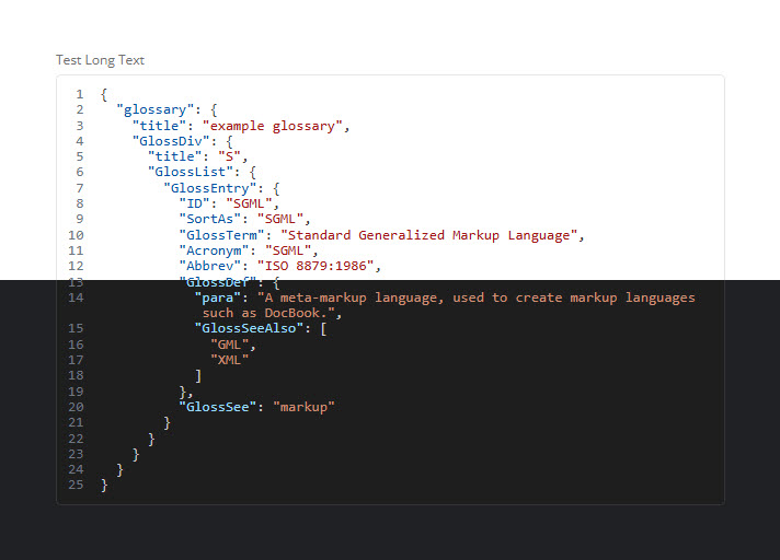 JSON shown with the VS Code (Auto) theme