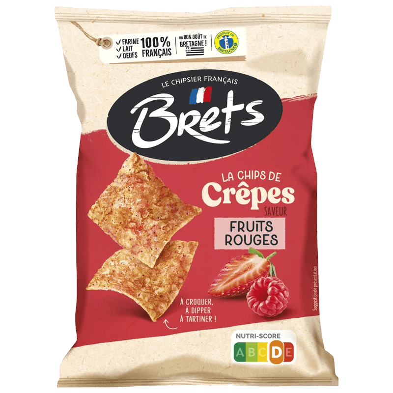 Brets Chips De Crêpes Saveur Fruit Rouges 50g