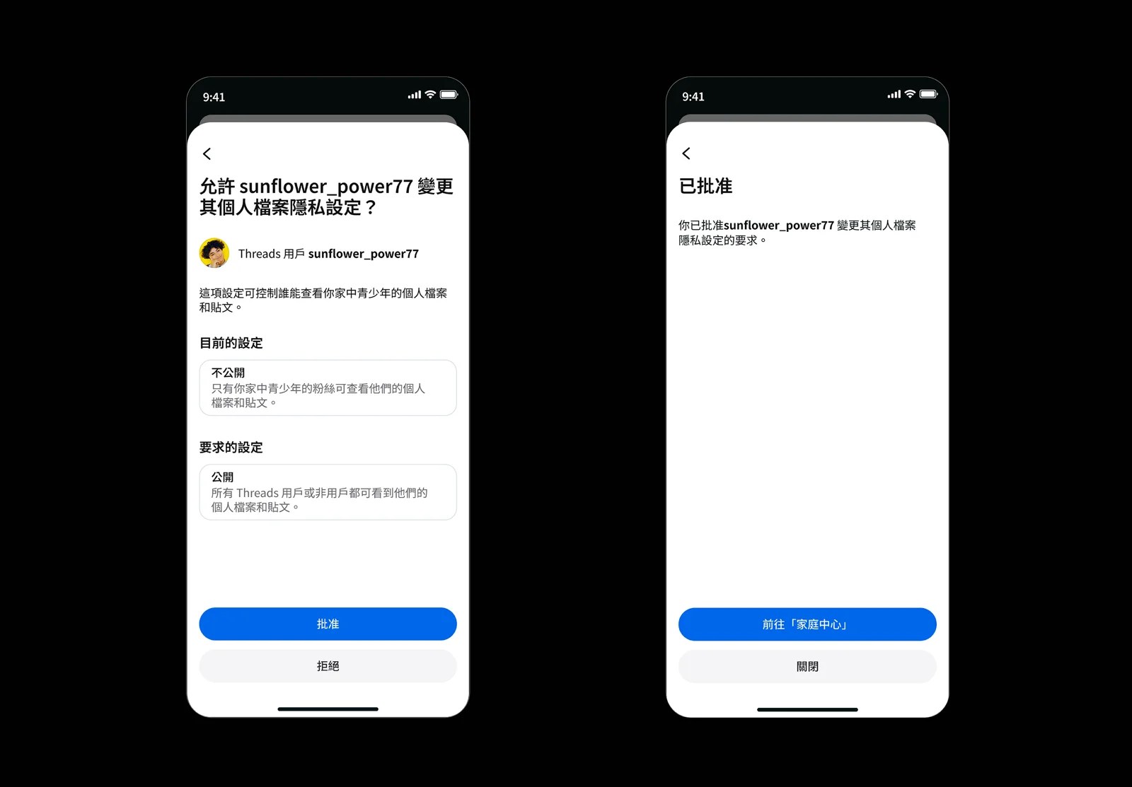 Threads 青少年帳號預設為不公開，並提供內容與隱私設定管理