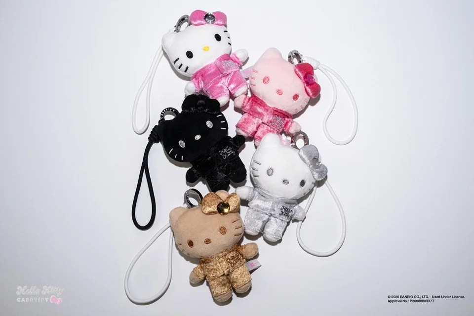Hello Kitty 絨毛吊飾盲盒與愛心鎖扣設計