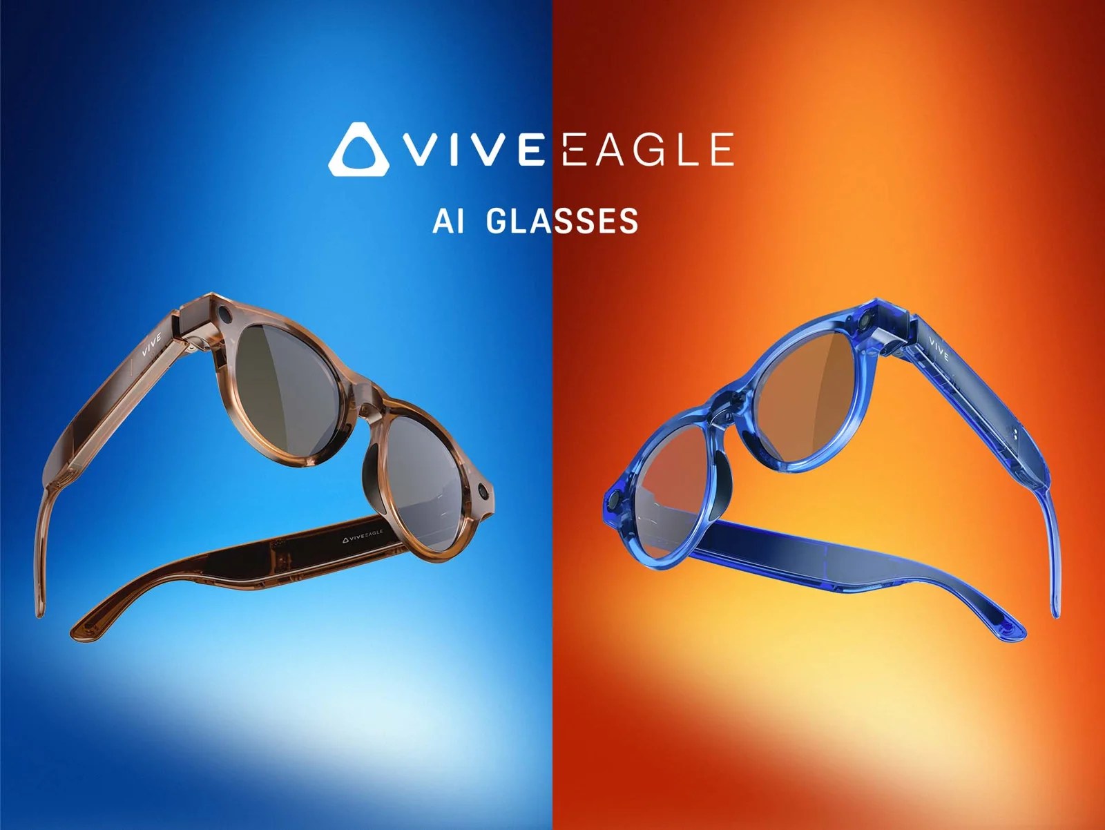 HTC VIVE Eagle 全新圓框款 AI 智慧眼鏡