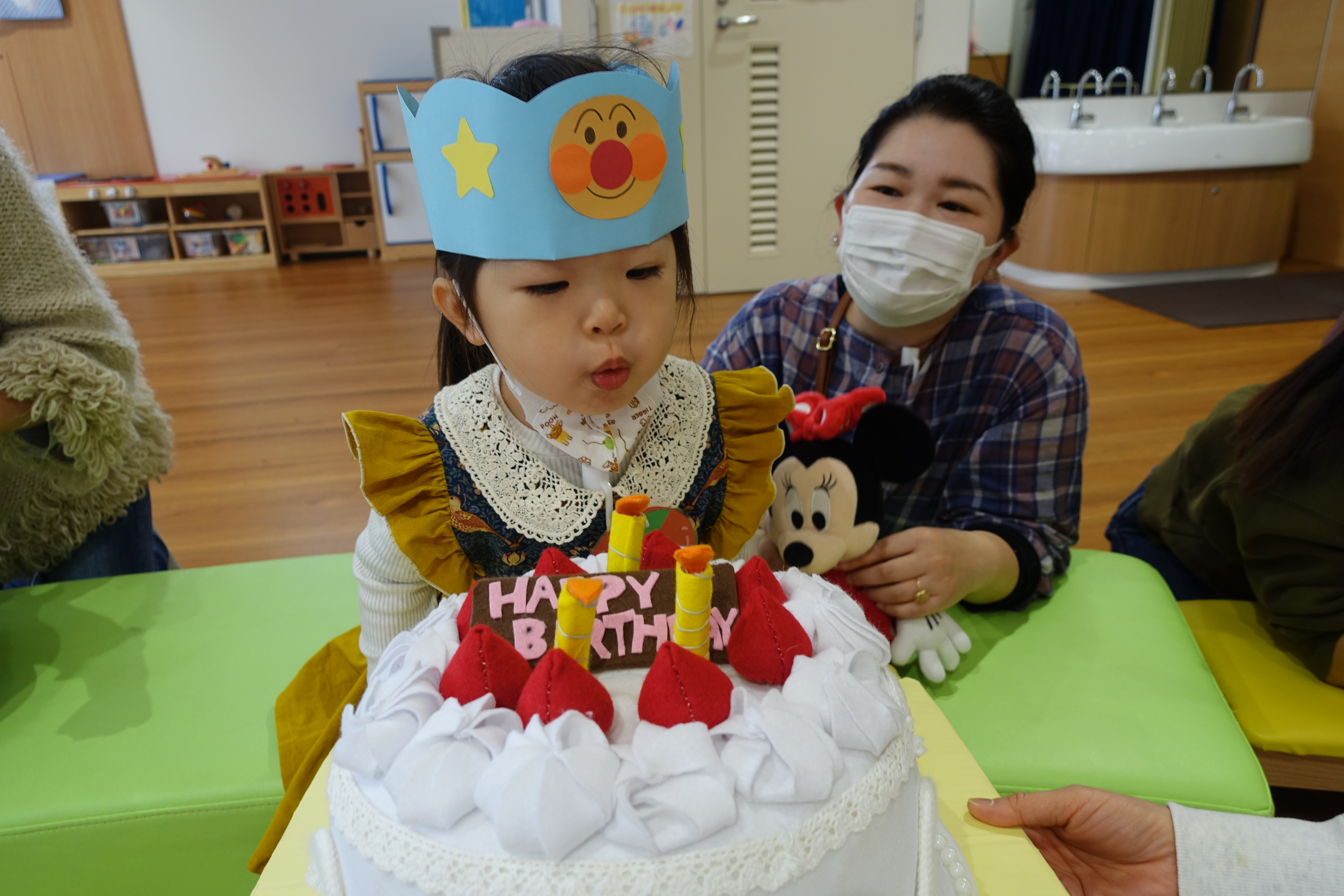 ケーキをふーっ