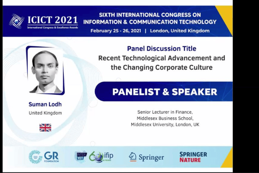 Invited speaking engagement featuring Dr Suman Lodh