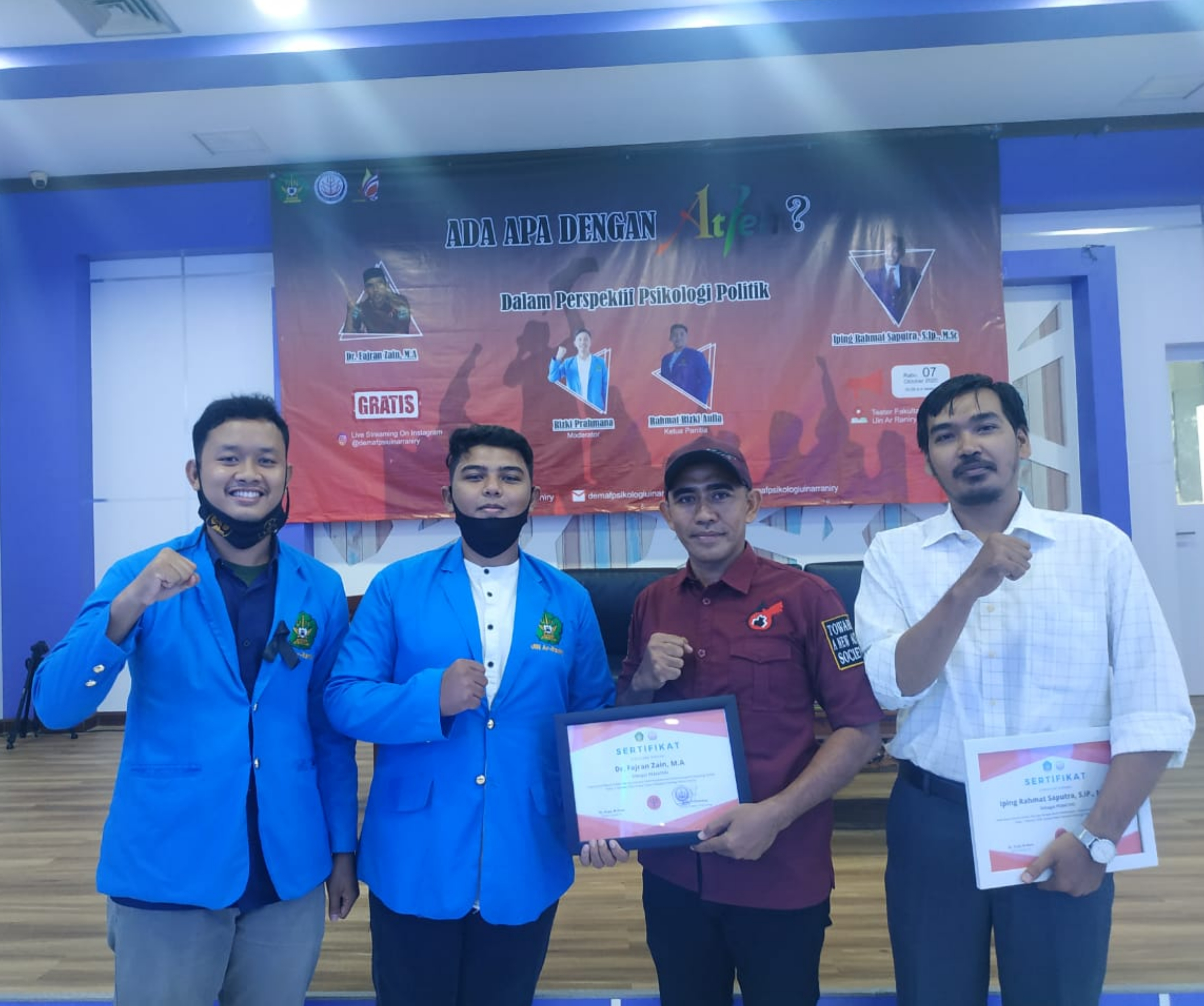 Dema-F Psikologi Gelar Seminar Ke-Aceh-an, Bangkit Semangat Mahasiswa Tolak UU Cipta Kerja
