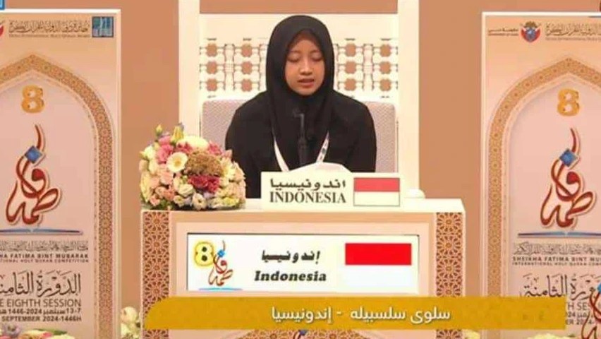 Alumni Ponpes Al-Hikamussalafiyyah Sukamantri, Salwa Salsabila, Wakili Indonesia di MTQ Internasional Dubai 2024.