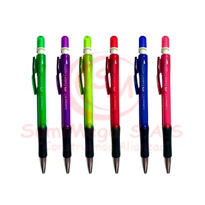 Faber-Castell Apollo Druckbleistifte – 5er Pack, 0,7 Mm, Mit Radiergummi – Schwarz, Für Schule & Büro