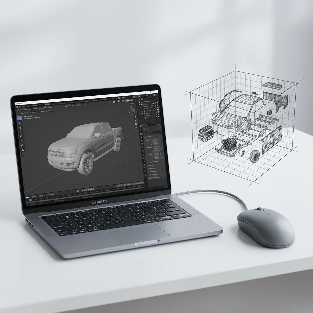 Summit 3D Blender Model of a Ford Ranger