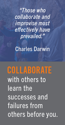 Those who collaborate and improvise most effectively have prevailed. Charles Darwin