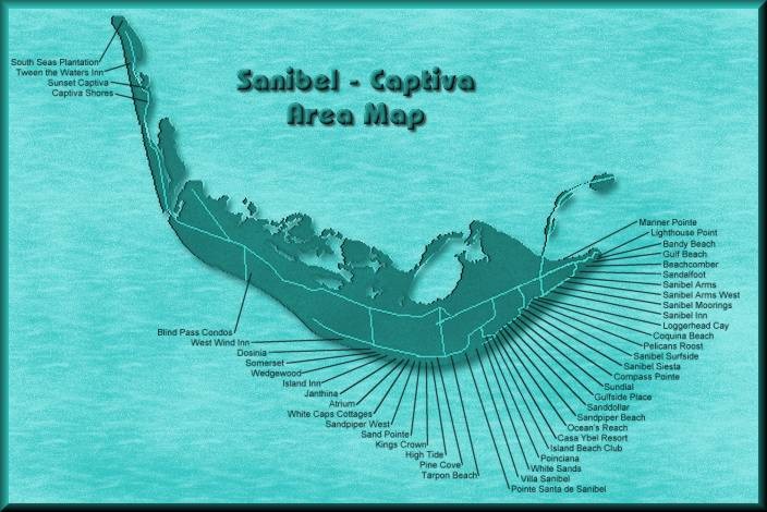 Sanibel Island Resorts Map Sanibel Island East End Vs West End Vs Sanibel Map 