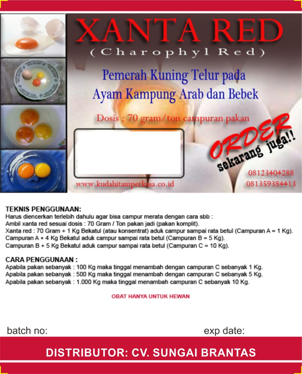 Xanta Red - Pemerah Kuning Telur (100 Gram)
