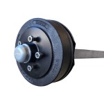 Electric Drum Parallel Braked Axle 1600kg Rated 50mm Square Electric Drum Parallel Braked Axle 1600kg Rated 50mm Square