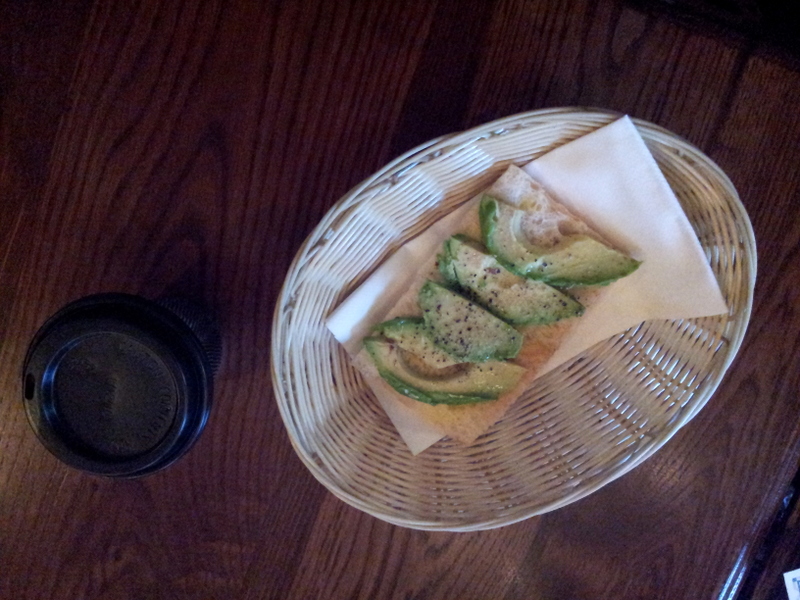 Avocado on toast and coffee Gresham Bar