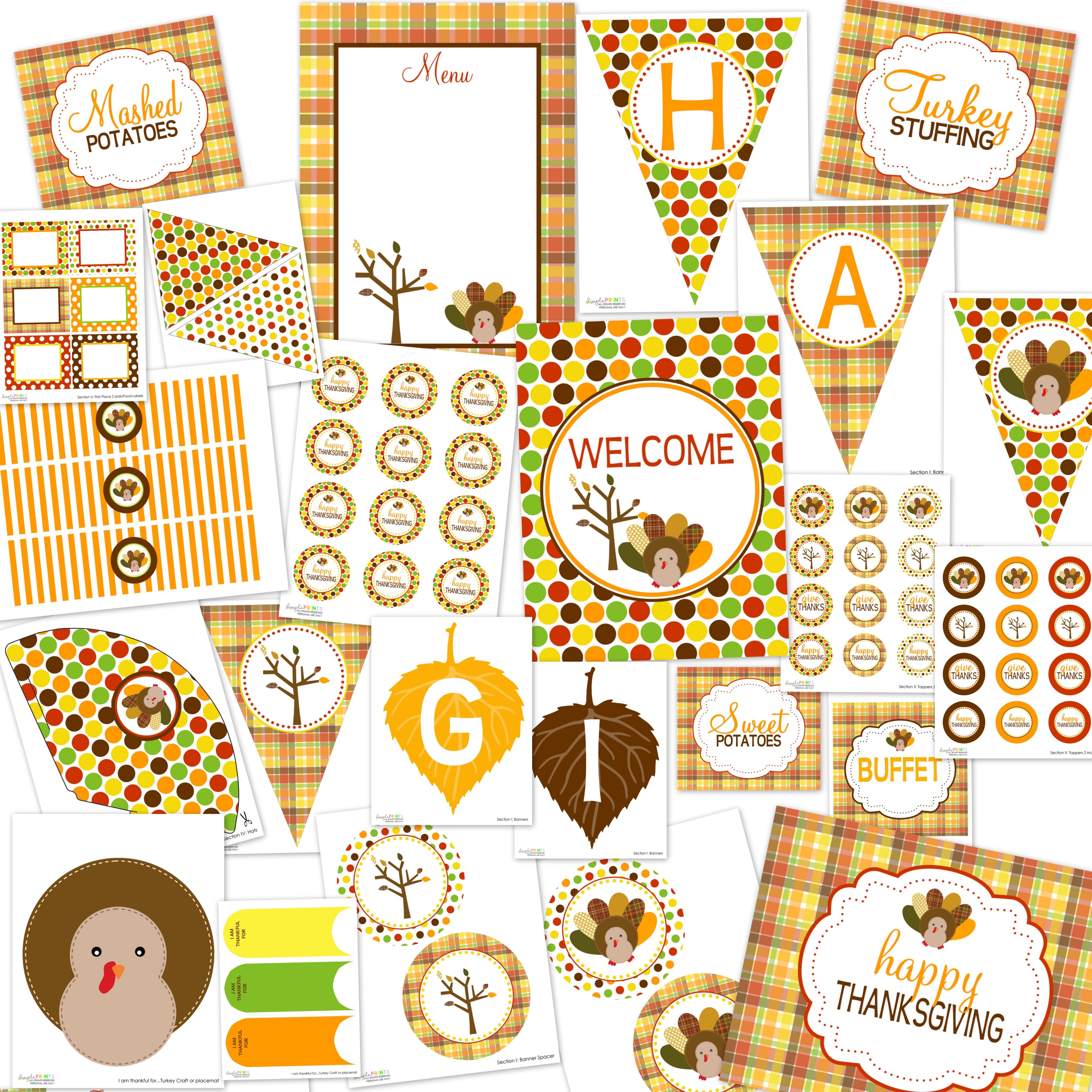 Free Printable Thanksgiving Decorations