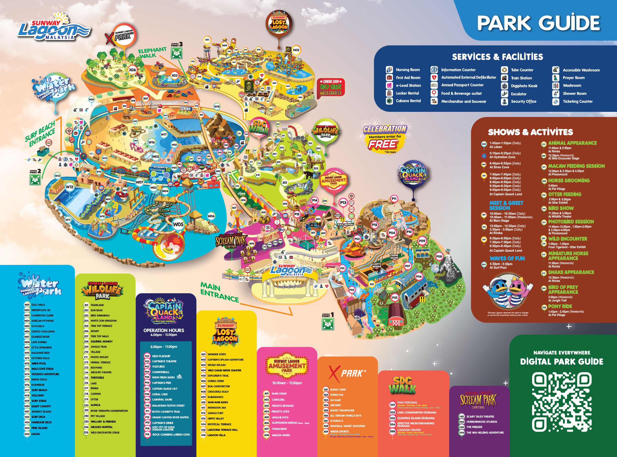 Park Map Sunway Lagoon Malaysia Park Map 
