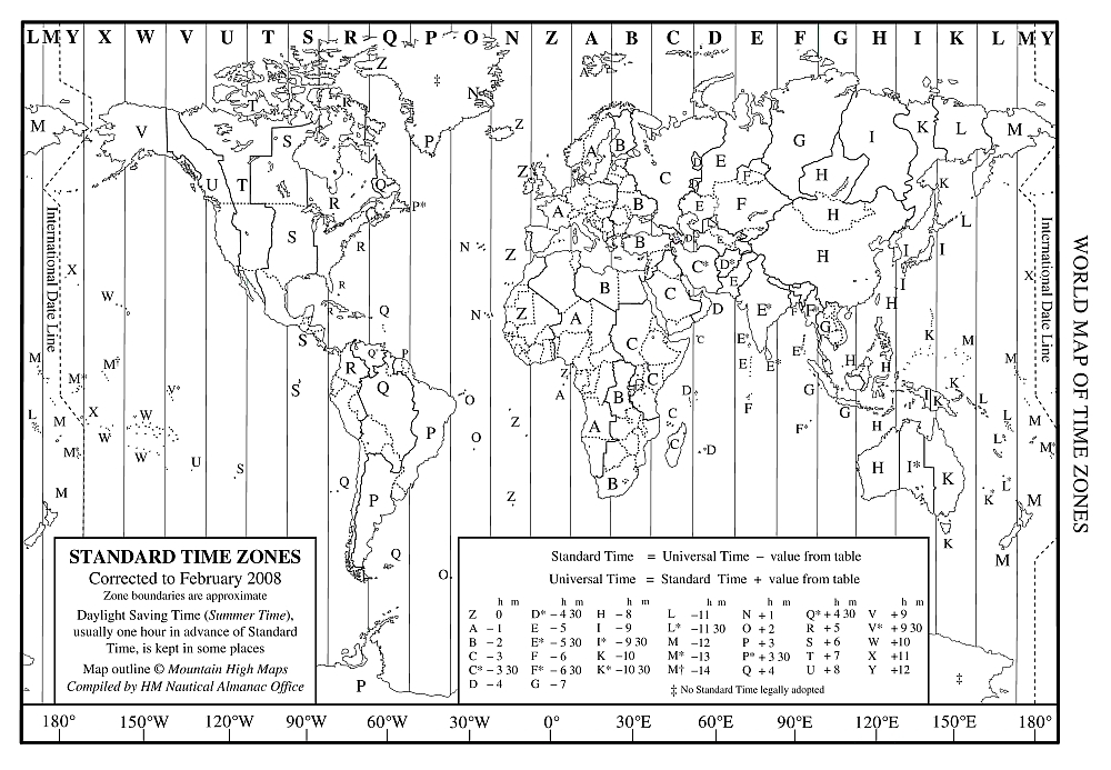 Time Zone World Map Printable Super Teacher Worksheets Time Zone World Map Printable 