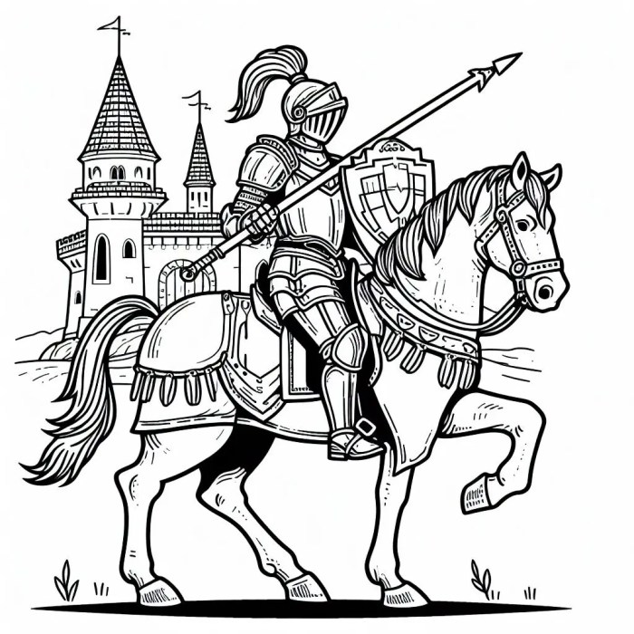 Ausmalbilder für Ritter