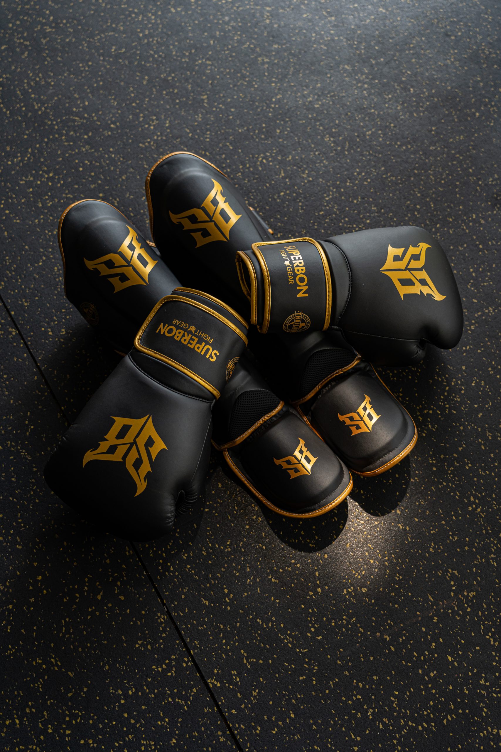 Buy Boxing Gloves Superbon Fight Gear Black - Gold Superbon Muay