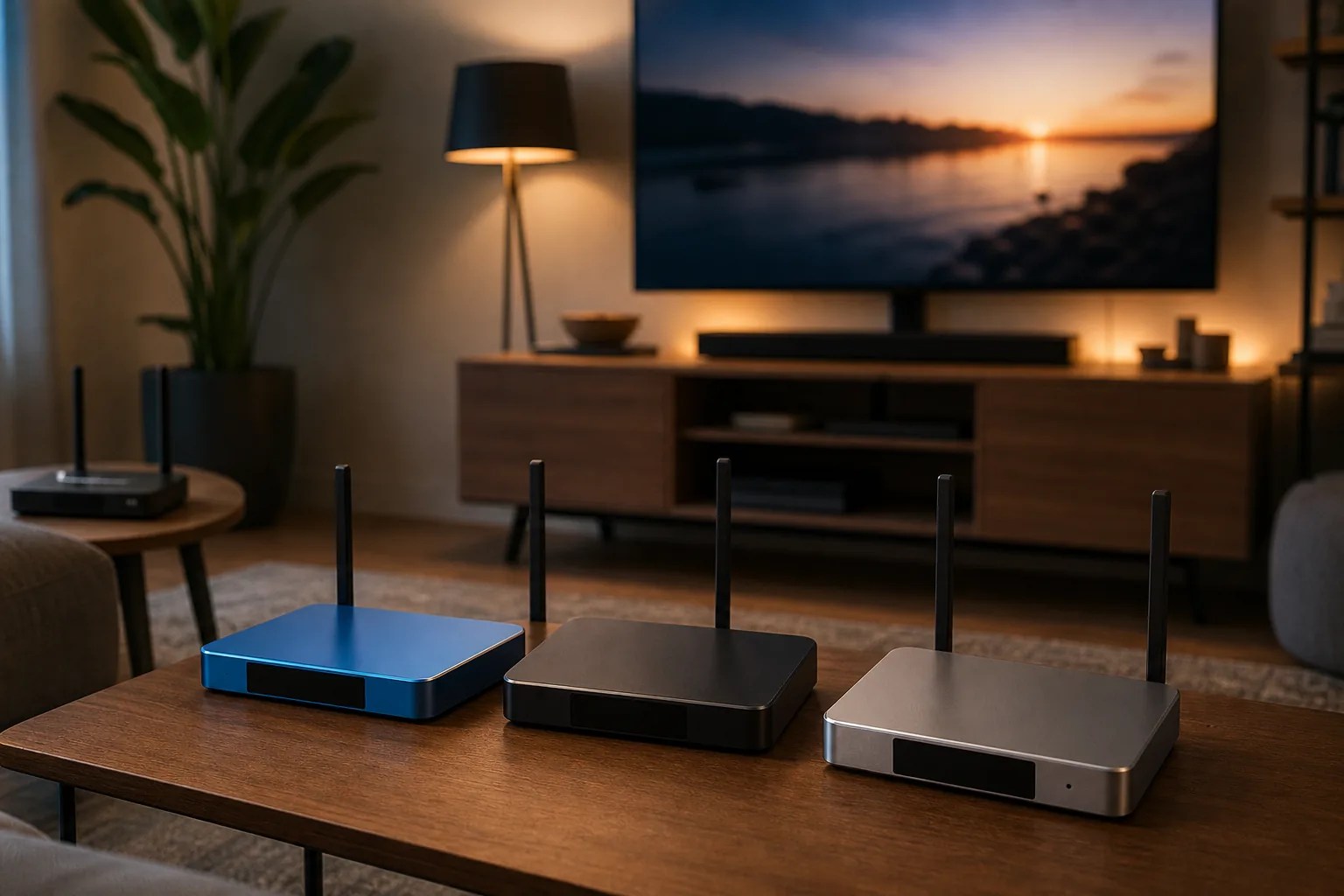 How much RAM and storage in an Android TV box, SuperBox devices in a living room