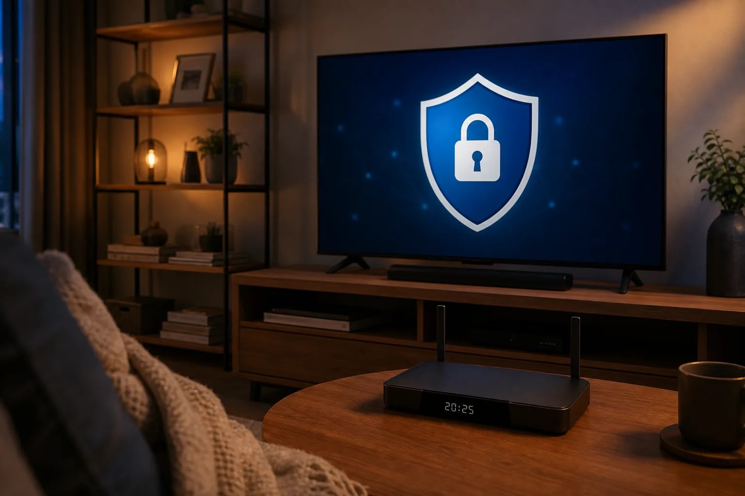 How to set up a VPN on an Android TV box, SuperBox S7 Pro in a living room
