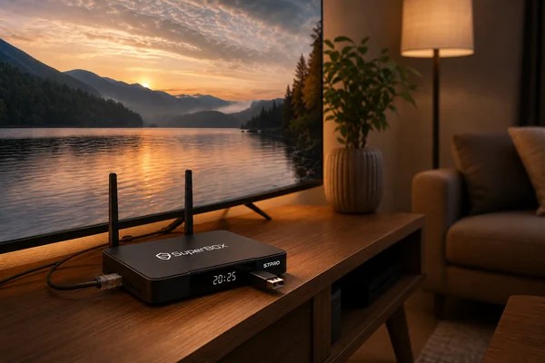 Use an Android TV box without WiFi, SuperBox S7 Pro wired in a living room