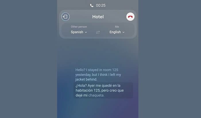 Live Translate Feature
