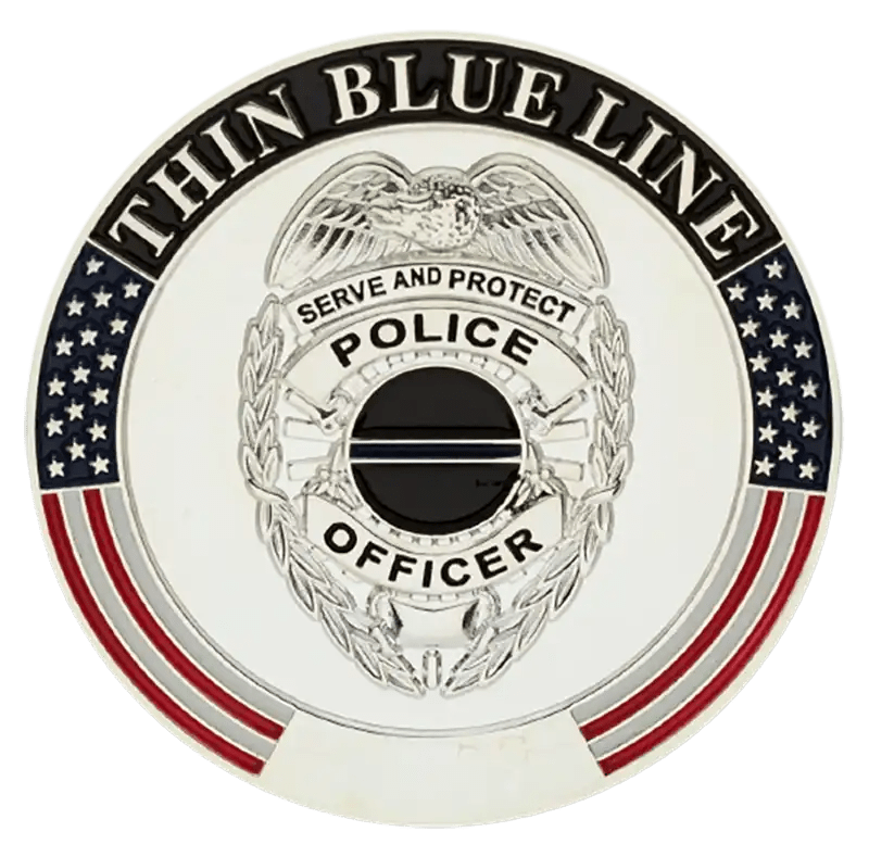 Thin Blue Line Challenge Coin