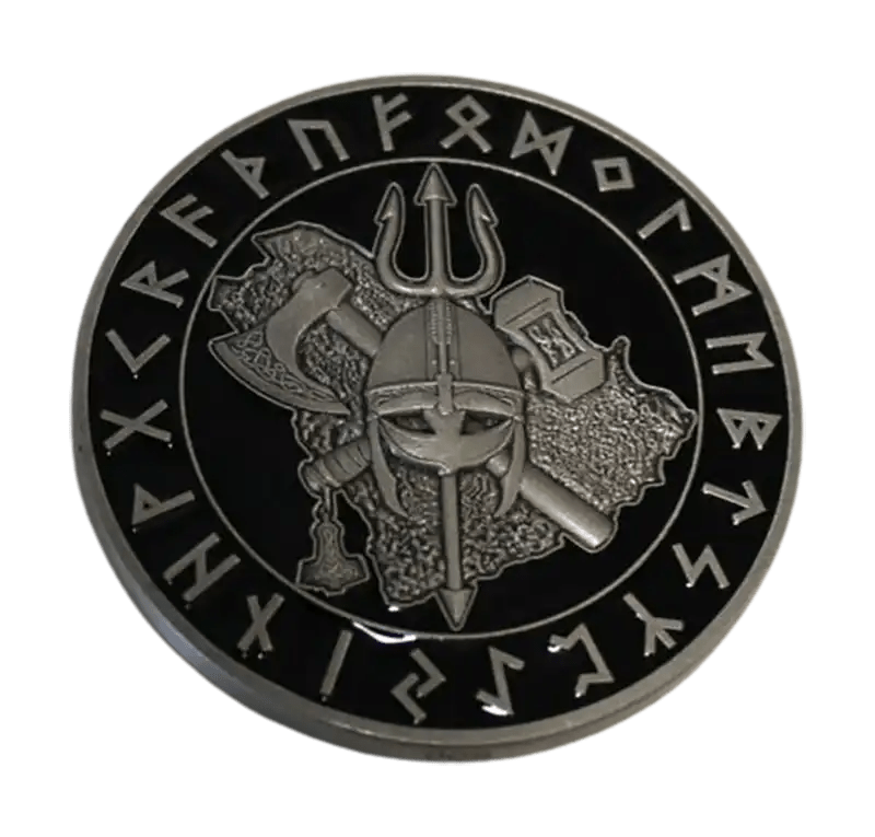 Challenge Coin Viking Warrior & Mjölnir - Norse Mythology Collectible ...