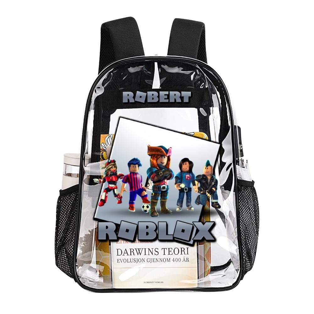 Name ROBLOX Transparent Bag Clear Backpack 17 Inch 