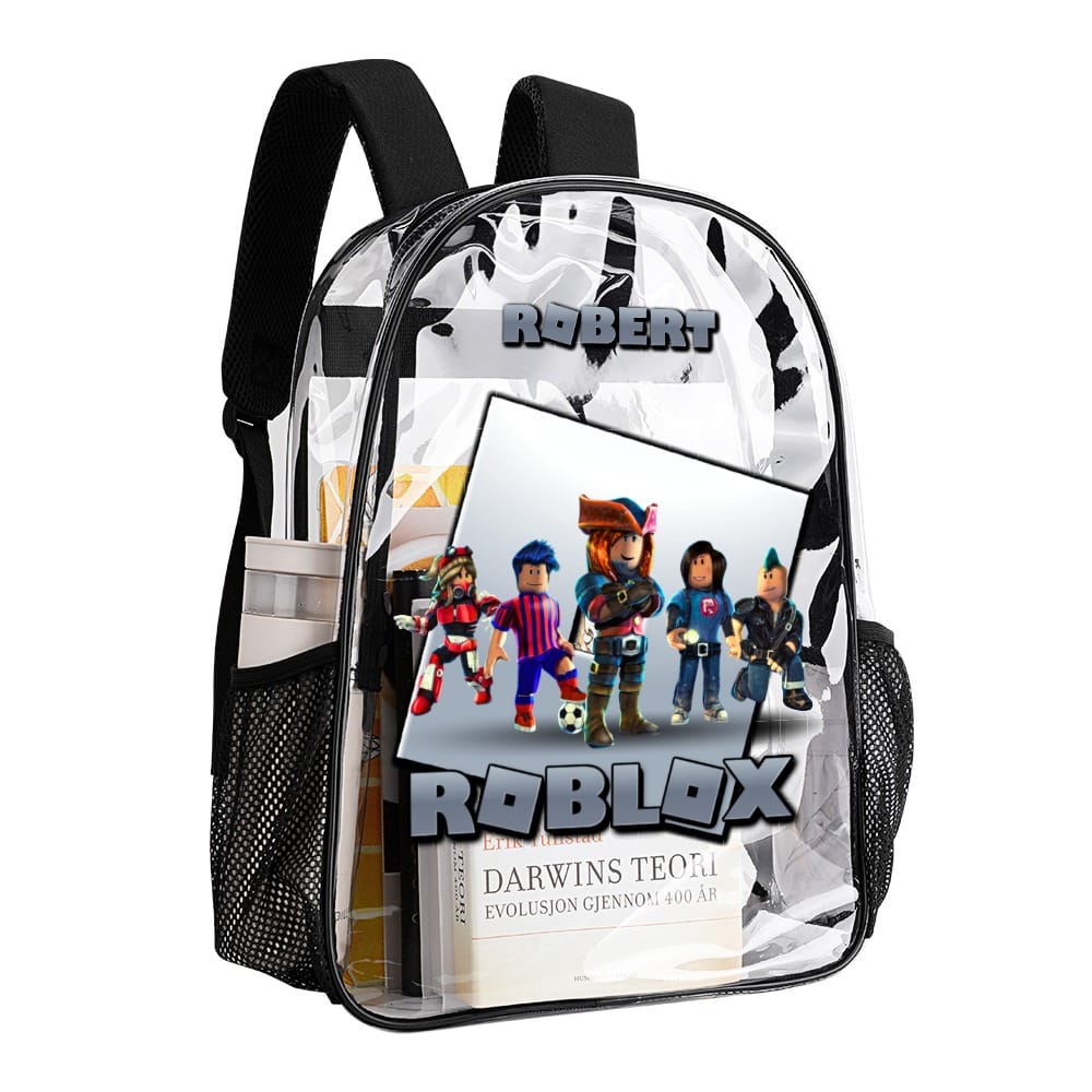 Name ROBLOX Transparent Bag Clear Backpack 17 Inch 