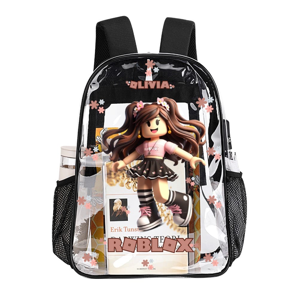 ROBLOX GIRL Transparent Bag 17 Inch 2024 New Cool Kiddo 