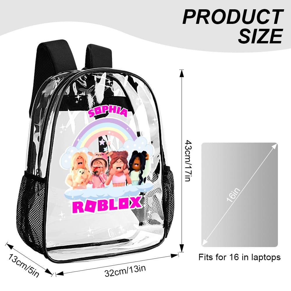 Roblox Girl Transparent Bag 17 Inch 2024 New Cool Kiddo 