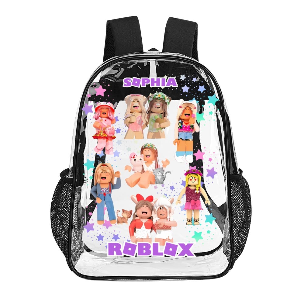 ROBLOX GIRL Transparent Bag 17 Inch 2024 New Cool Kiddo 