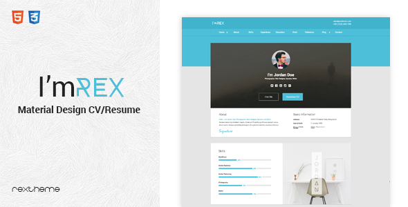 15 Material Design Resume Templates For The Perfect First Impression Super Dev Resources